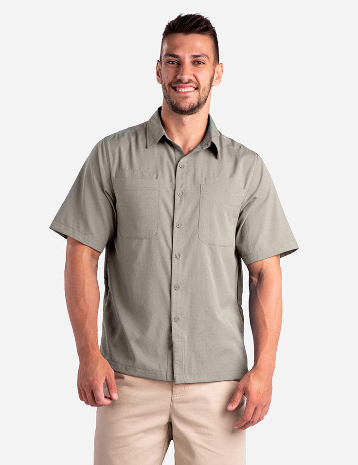 Beachcomber Men's Buttondown Shirt with Hidden Pockets | SCOTTeVEST